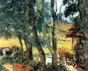 保罗 高更 : Cattle drinking